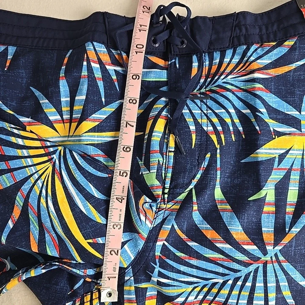 Speedo Men's Peacoat Swim Board Shorts‎ Blue Tropical Large